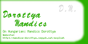 dorottya mandics business card